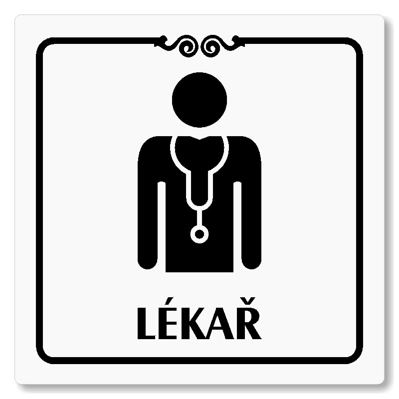 Lékař, 118x118mm, bílá, Texas